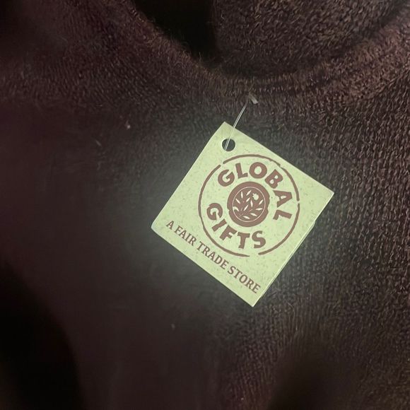 Plum Purple Sweater Knit Circle Vest NEW - Picture 8 of 12